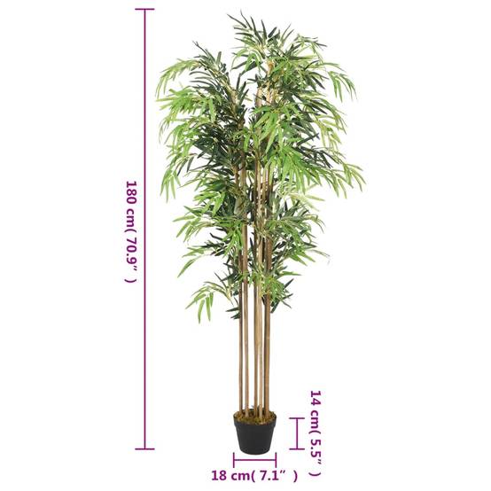 Vidaxl - Bambou artificiel 1605 feuilles 180 cm vert - Image 4