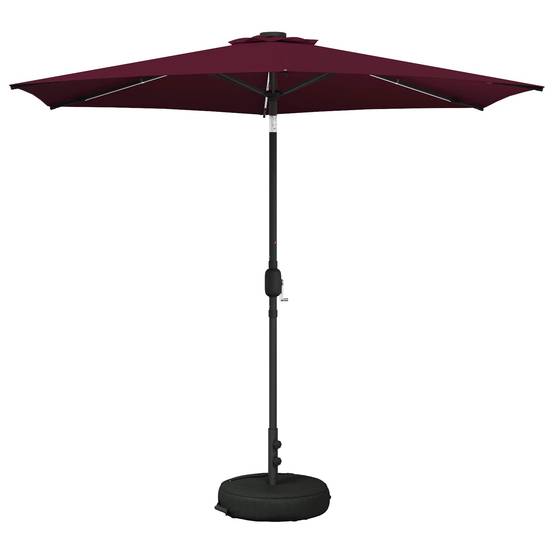 Parasol polyester bordeaux 269 x 269 x 235 cm - PANGIVO - Image 2