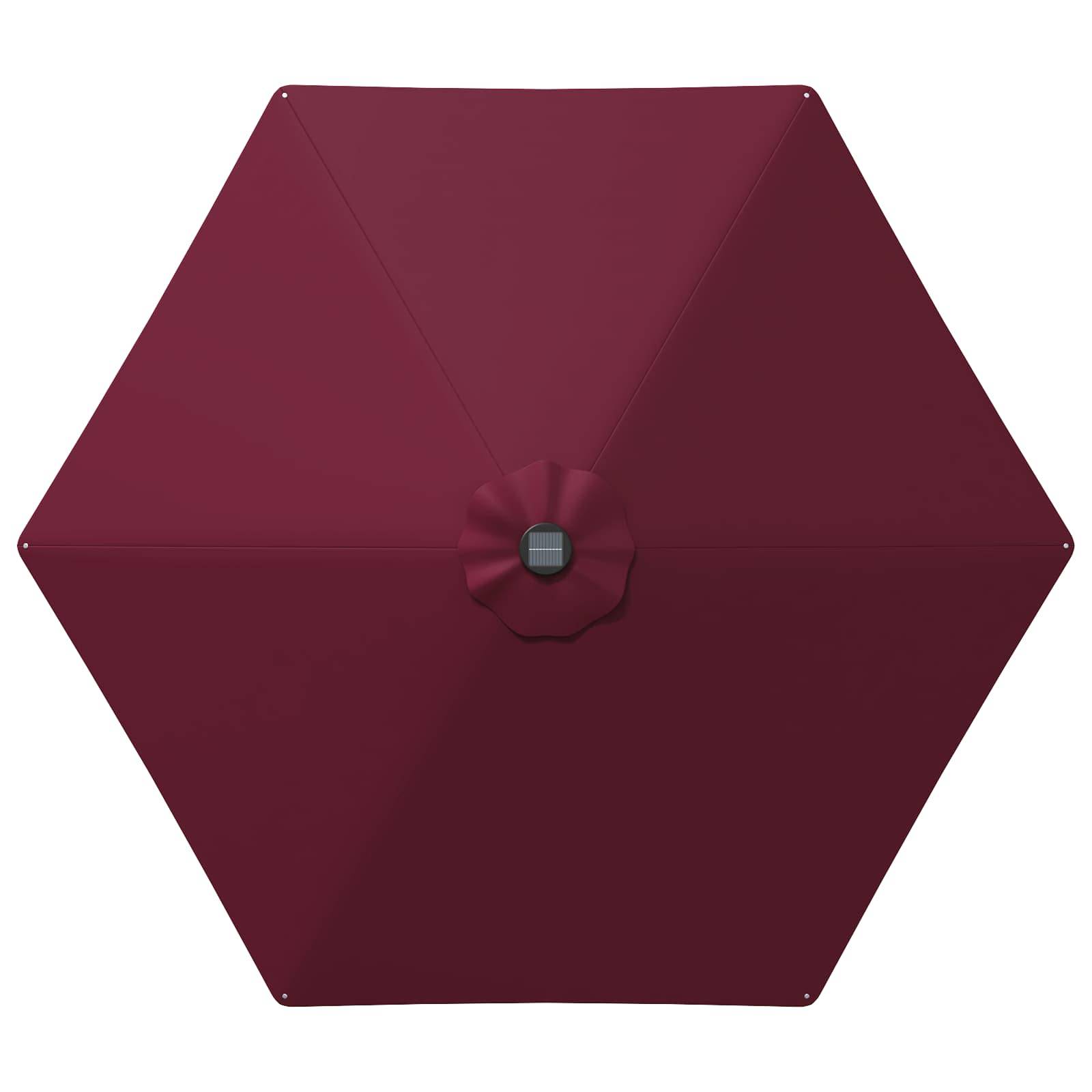Parasol polyester bordeaux 269 x 269 x 235 cm - PANGIVO - Image 5