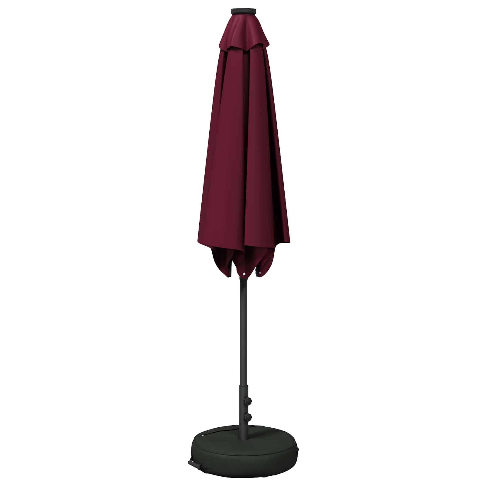 Parasol polyester bordeaux 269 x 269 x 235 cm - PANGIVO - Image 3