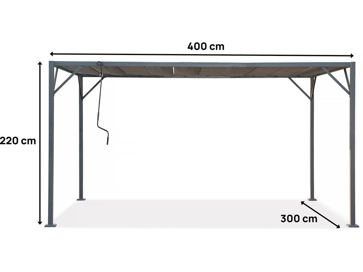 Habitat Et Jardin - Pergola Bioclimatique En Tissu "lodge" 3 X 4 M - Anthracite -habitat Et Jardin - Imagen 3
