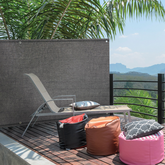 Brise vue ultra résistant 1,2 x 10 M gris 400 gr/m² haut de gamme - Image 4