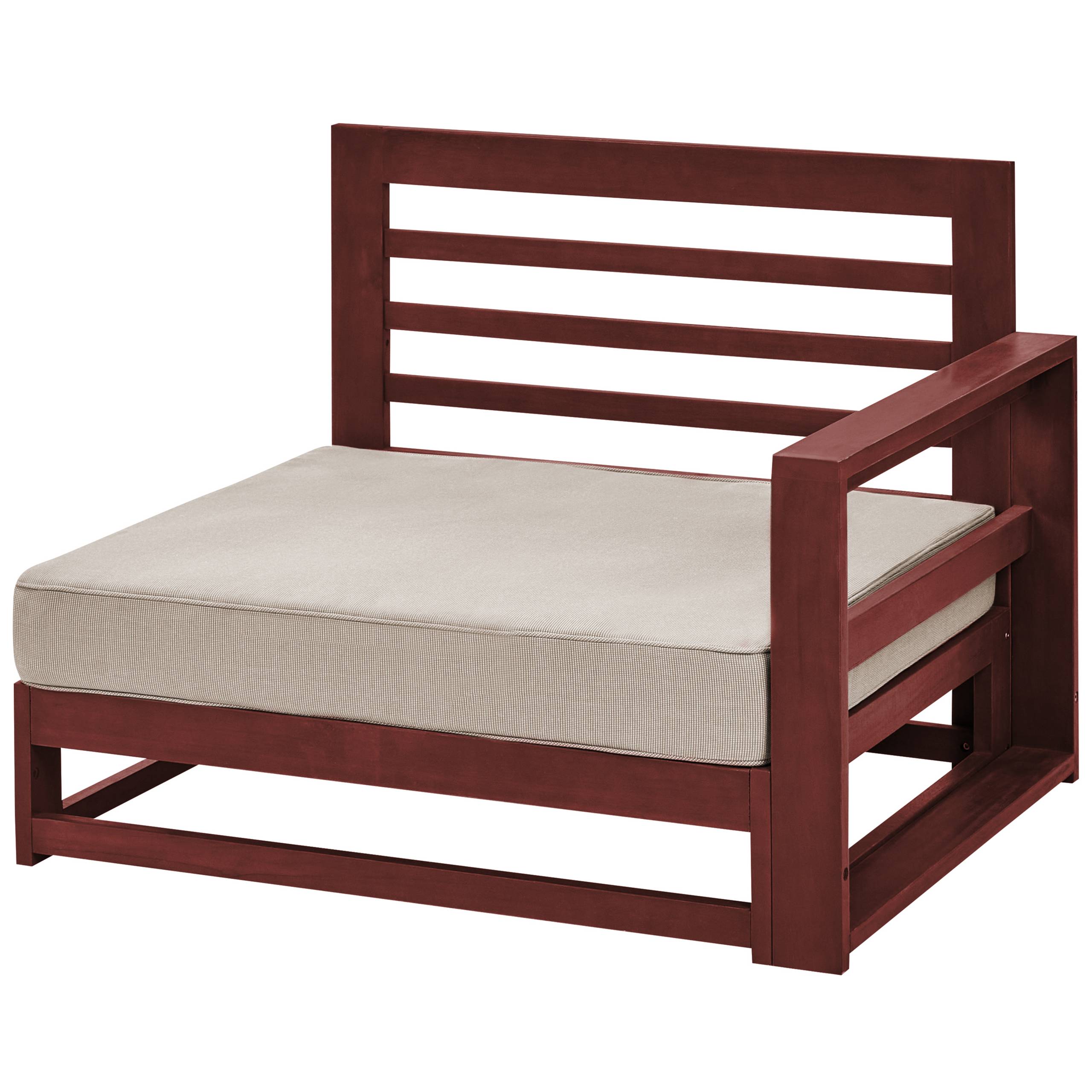 Beliani - Canapé de Jardin Acajou et Taupe en Bois d'Acacia Confort d'Assise Optimal avec Coussins pour Ensemble 2 Places Angle - Imagen 6