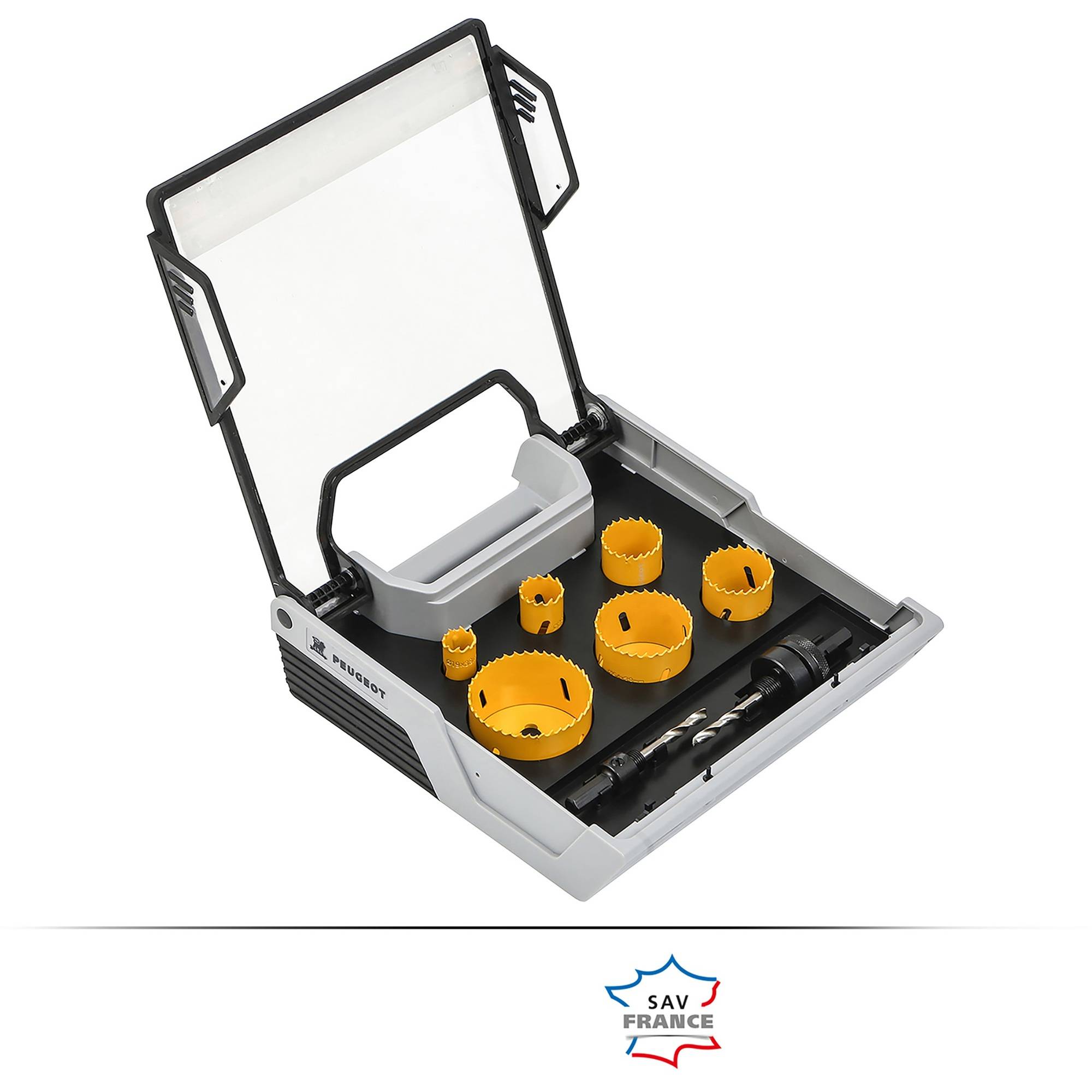 Mallette 6 scies cloches bimétal + 2 centreurs - PEUGEOT OUTILLAGE - 982216 - Imagen 2
