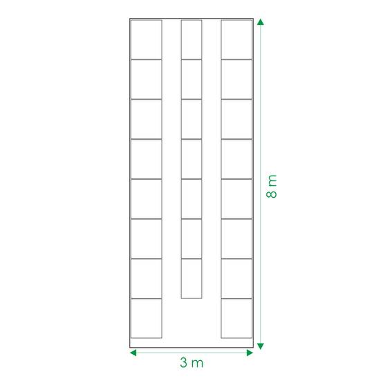 Kit de jardinière surélevées pour une serre 3x8 m, acier galvanisé, Klasika Greenhouses - Image 6
