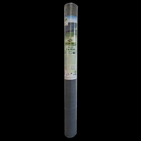 Nortène - Brise-vue HDPE tissé anthracite 1 x 10 m - 120 g/m² - boutonnières