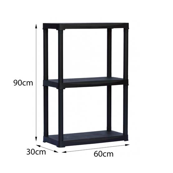 Dmora - Armoire d'extérieur Anversa, Etagère d'extérieur, Armoire de balcon polyvalente avec 1 étagère, 100% Made in Italy, 60x30h90 cm, Anthracite - Dmora - Image 3