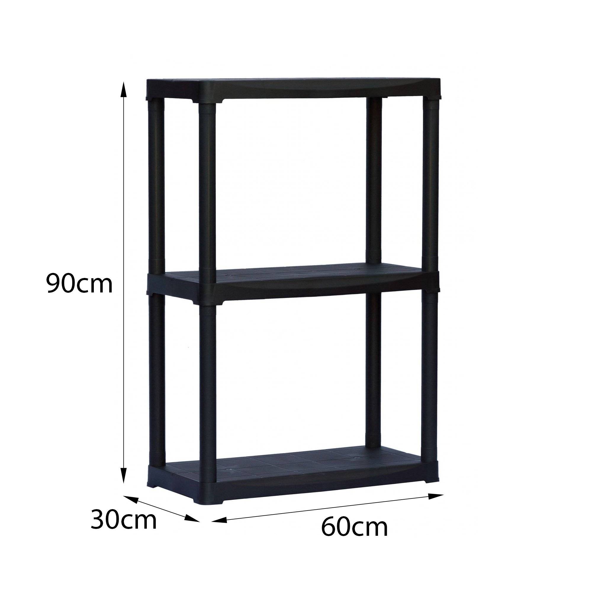 Dmora - Armoire d'extérieur Anversa, Etagère d'extérieur, Armoire de balcon polyvalente avec 1 étagère, 100% Made in Italy, 60x30h90 cm, Anthracite - Dmora - Image 3