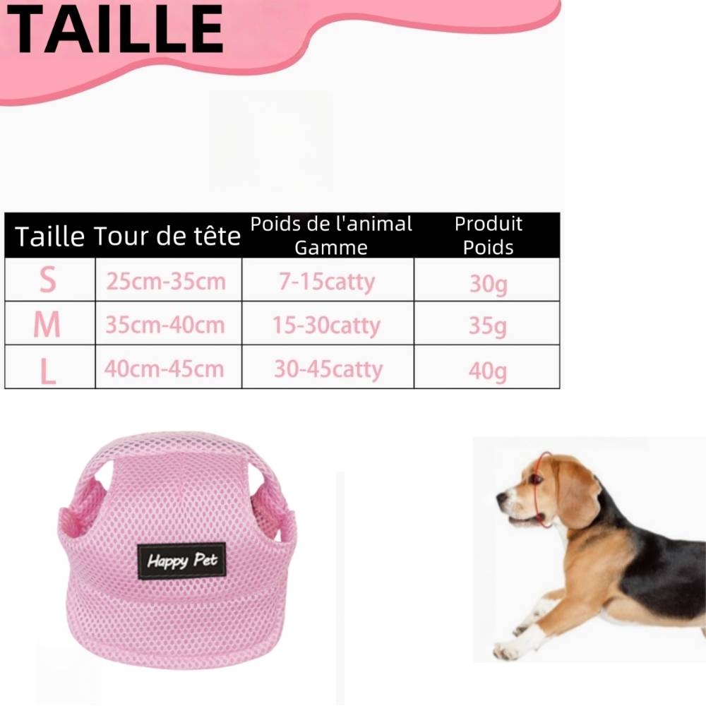 Chapeau de soleil rose pour chien m - IntiMeg - Image 2
