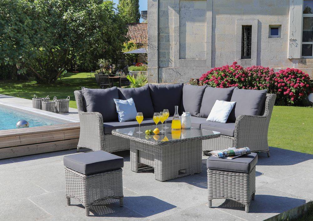 Proloisirs - Salon De Jardin Toulon - Alu/Resine - Grey/Gris PROLOISIRS - Image 2