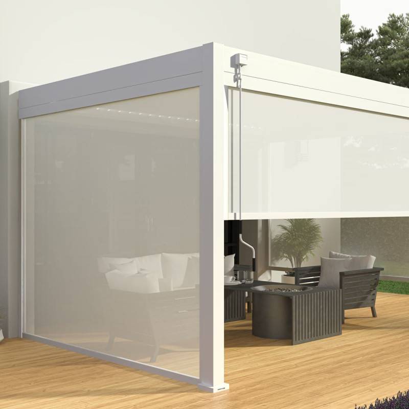 Ombrea - Pergola bioclimatique Ombréa VS adossée 3x4M - blanc - V2 - Image 7