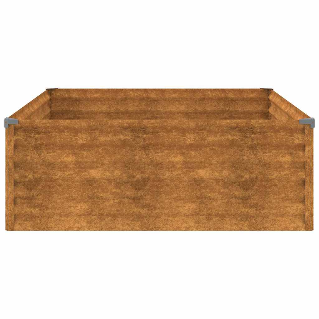 ComfortXL - Carré potager bas Acier Corten pour jardin potager Rouillé 100x100x36 cm – ComfortXL Outdoor Living - Image 5