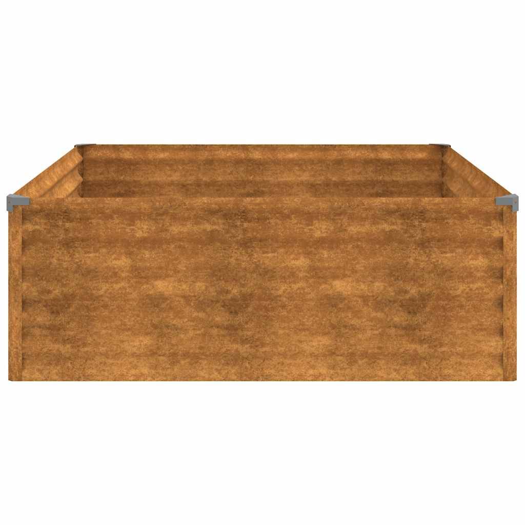 ComfortXL - Carré potager bas Acier Corten pour jardin potager Rouillé 100x100x36 cm – ComfortXL Outdoor Living - Image 4