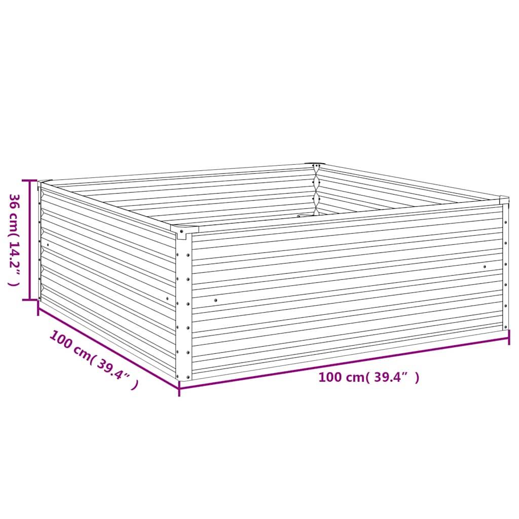ComfortXL - Carré potager bas Acier Corten pour jardin potager Rouillé 100x100x36 cm – ComfortXL Outdoor Living - Image 7