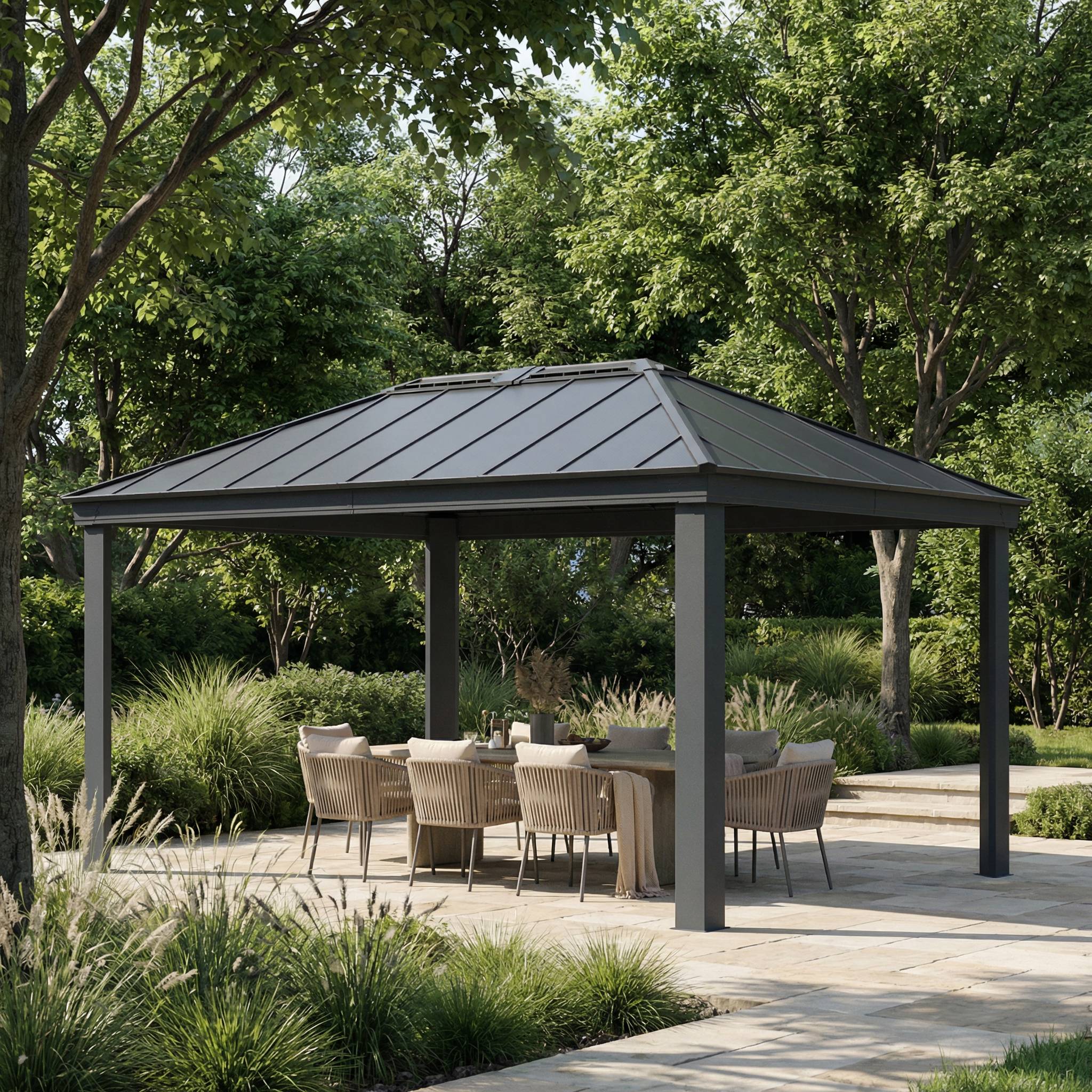 Canopia by Palram - Canopia Tonnelle de jardin Dallas 3,6X6 Gris - Imagen 3