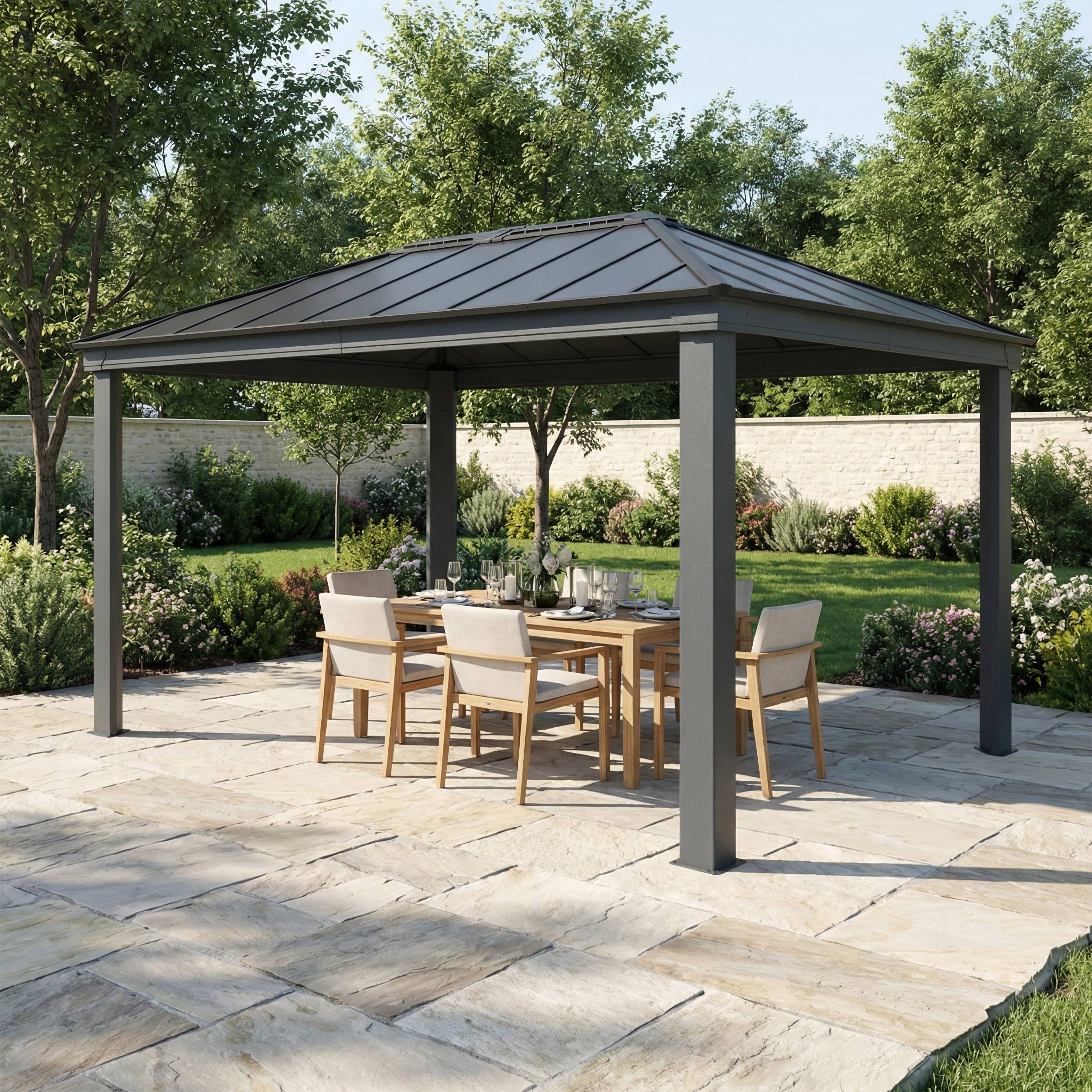 Canopia by Palram - Canopia Tonnelle de jardin Dallas 3,6X6 Gris - Imagen 4