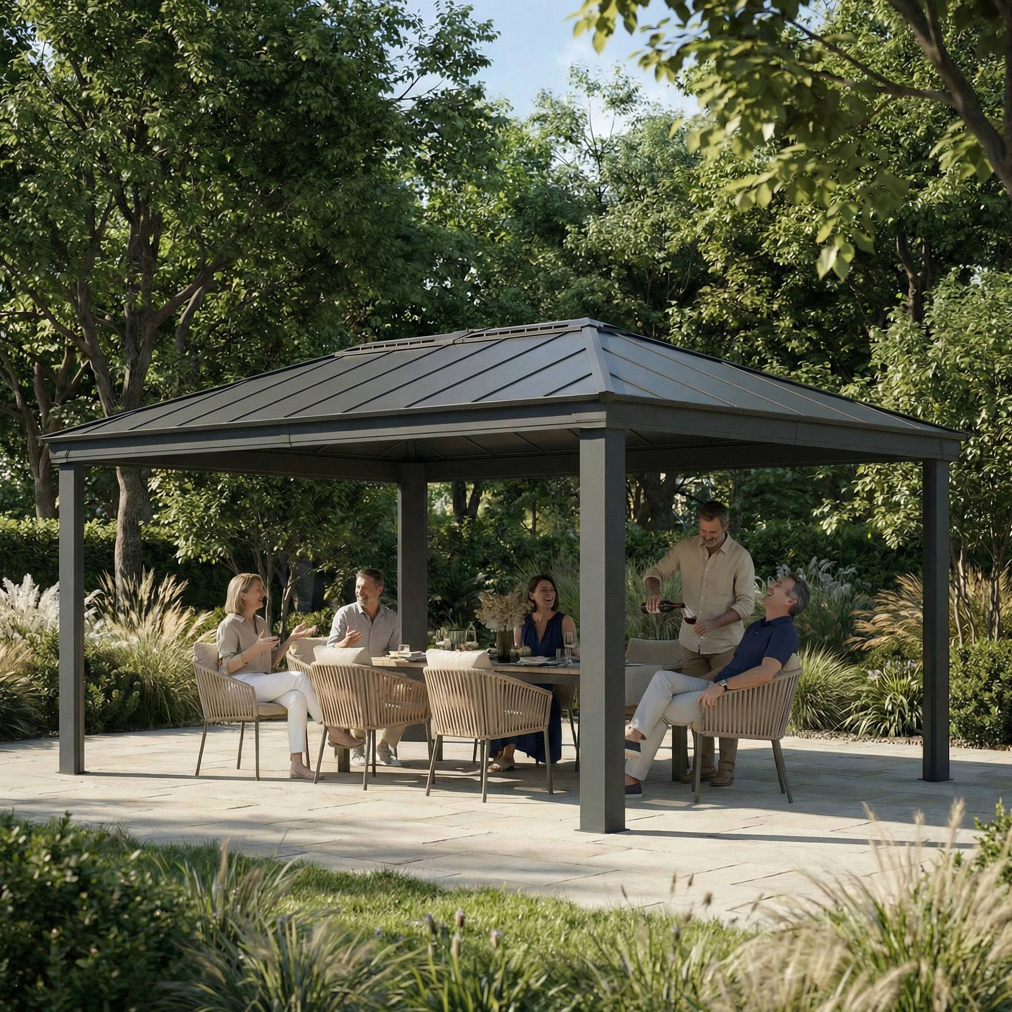 Canopia by Palram - Canopia Tonnelle de jardin Dallas 3,6X6 Gris - Imagen 2