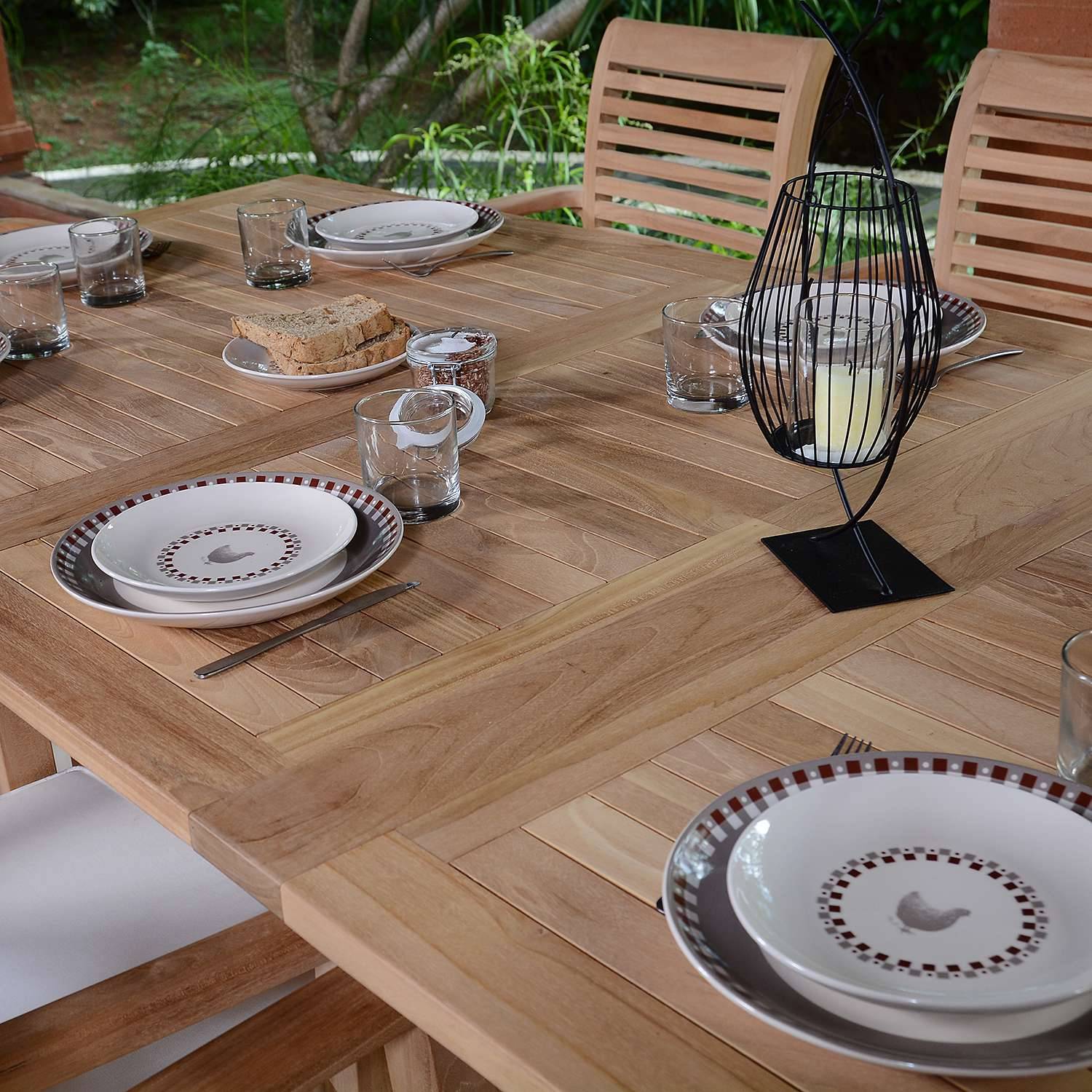 Salon de jardin en teck massif Mahina, 10 places - TECK'Attitude - Imagen 5