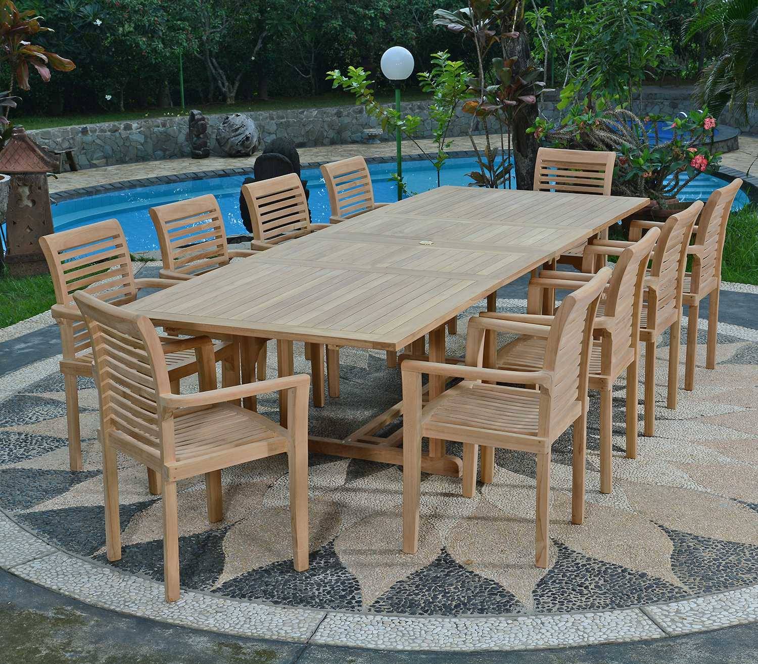 Salon de jardin en teck massif Mahina, 10 places - TECK'Attitude - Imagen 3
