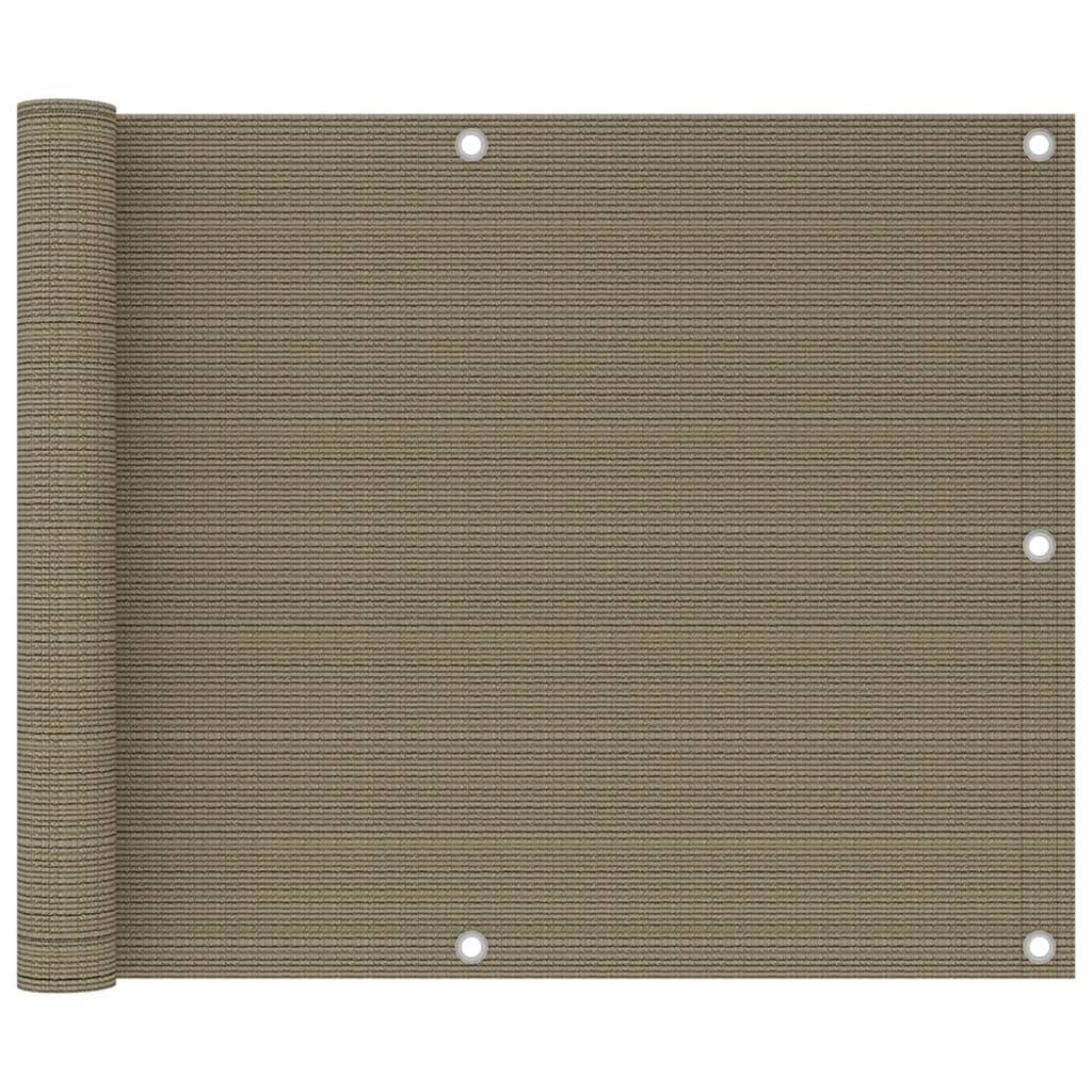 Écran de balcon PEHD taupe 500 x 75 cm - PANGIVO - Image 1