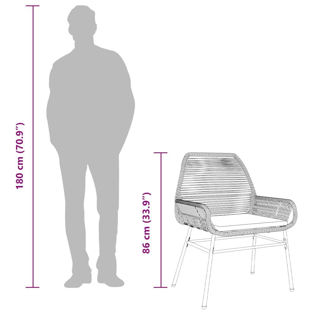 Salon de Jardin 4 Personnes Résine Tressée Grise avec Coussins Table Verre 140cm pour Terrasse – ComfortXL Outdoor Living - Image 4