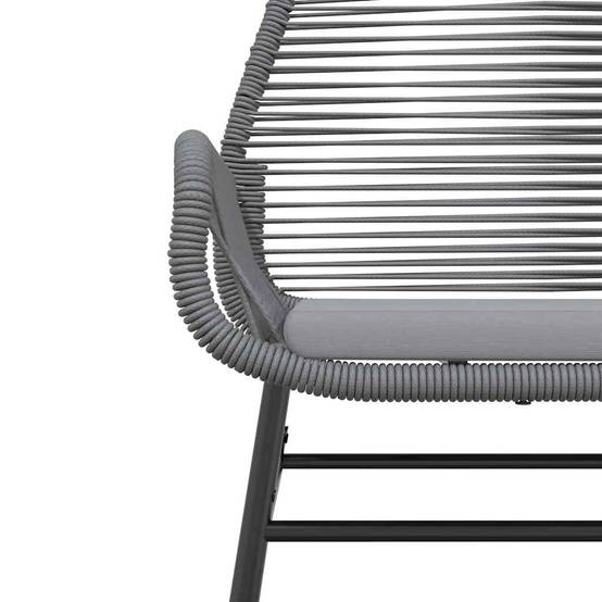 Salon de Jardin 4 Personnes Résine Tressée Grise avec Coussins Table Verre 140cm pour Terrasse – ComfortXL Outdoor Living - Image 8