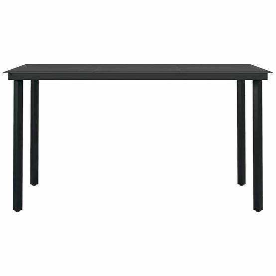 Salon de Jardin 4 Personnes Résine Tressée Grise avec Coussins Table Verre 140cm pour Terrasse – ComfortXL Outdoor Living - Image 7