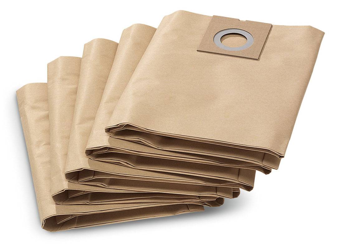 Sac filtrant papier pour aspirateur NT27/1 paquet de 5 pièces - KÄRCHER - 69042900 - Image 1
