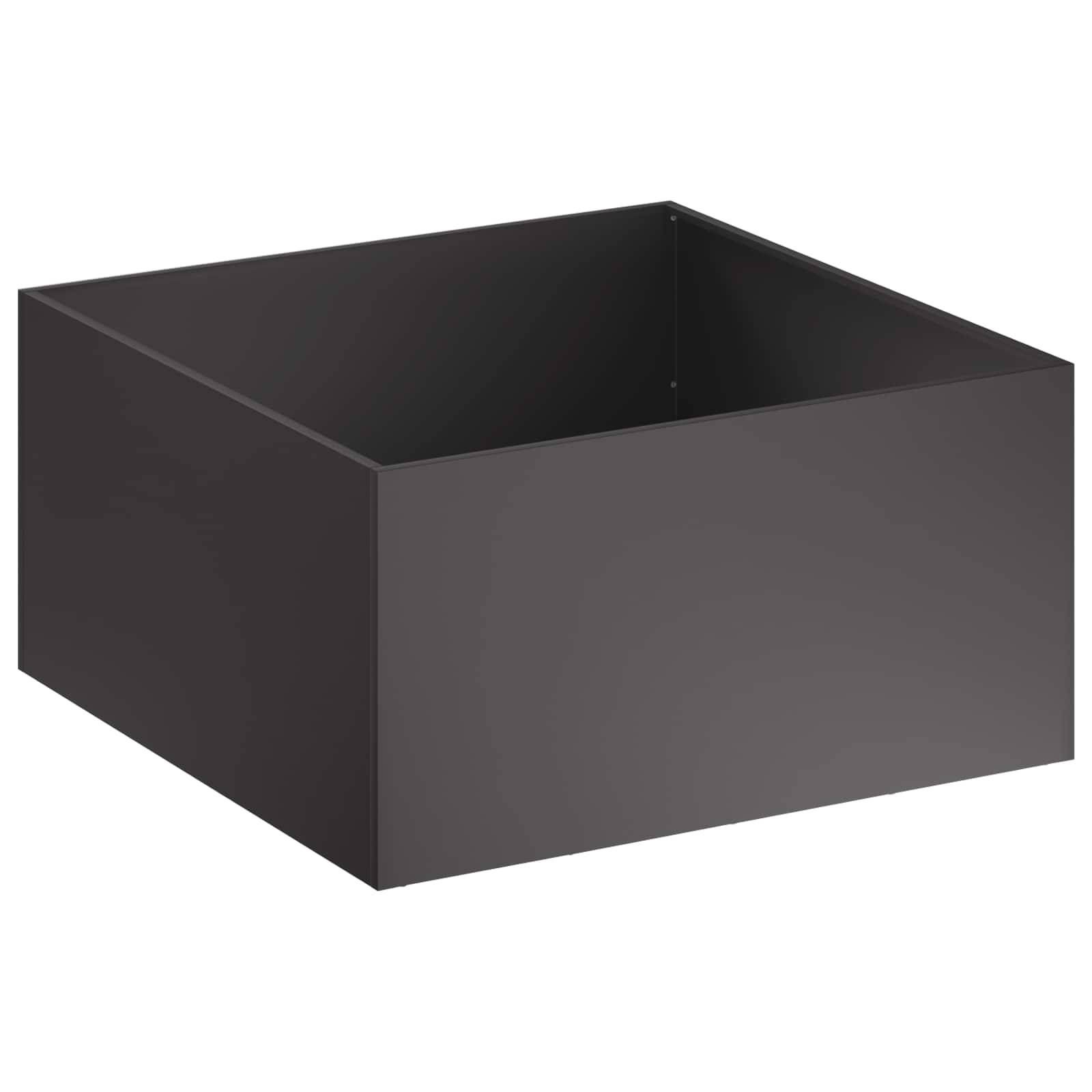 Vidaxl - Cache-pot de jardin Noir 80 x 80 x 40 cm Acier laminé à froid vidaXL 8005106 - Image 2