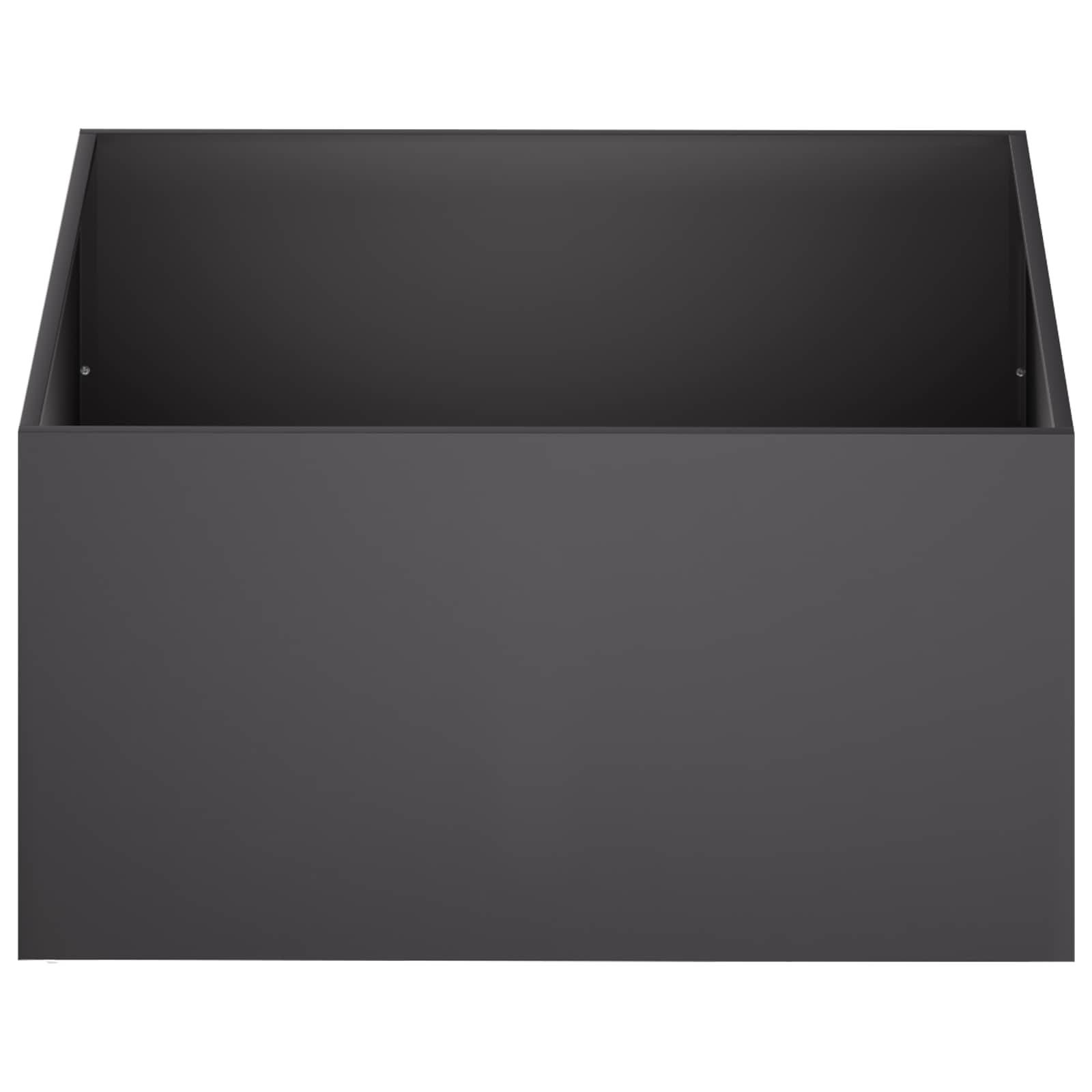 Vidaxl - Cache-pot de jardin Noir 80 x 80 x 40 cm Acier laminé à froid vidaXL 8005106 - Image 4