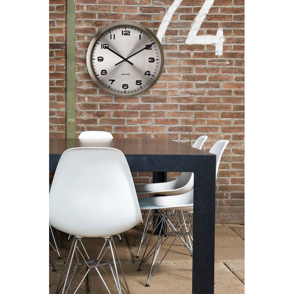 Karlsson - Horloge ronde en métal poli Maxie 50 cm - Imagen 2