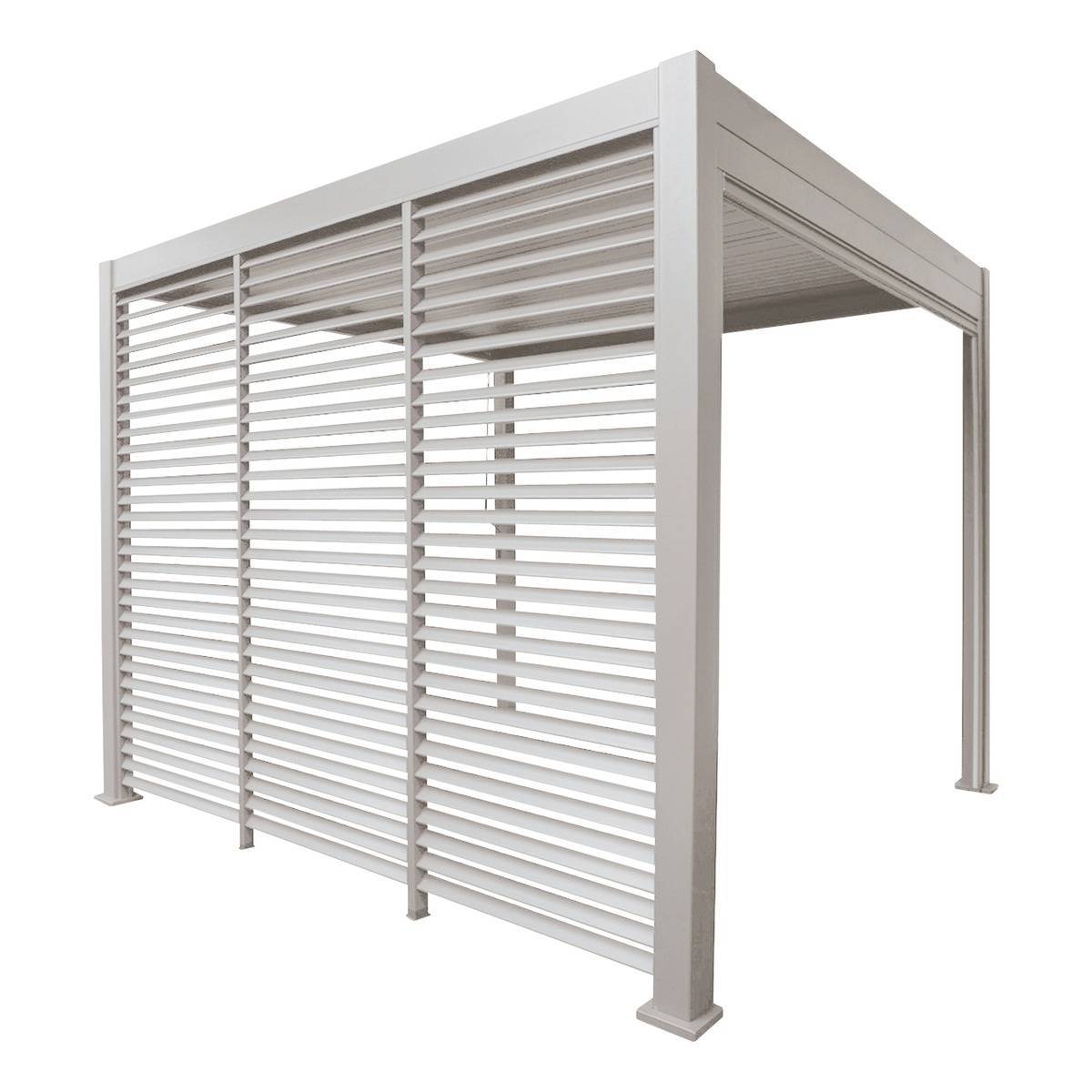 Hesperide - Persienne fixe 1x3m pour pergola Evora argile - Hespéride