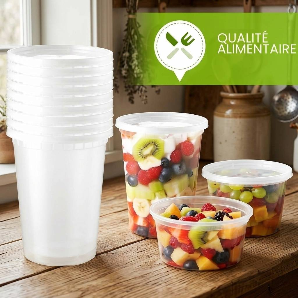 24 contenants 360 ml, couvercles étanches - Image 2