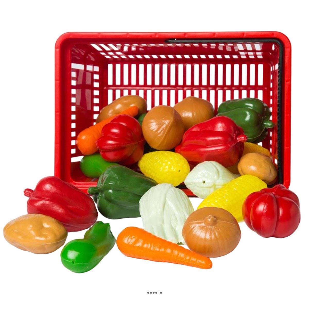 Artificielles - Panier de 27 petits legumes artificiels assortis en Plastique soufflé - Imagen 1