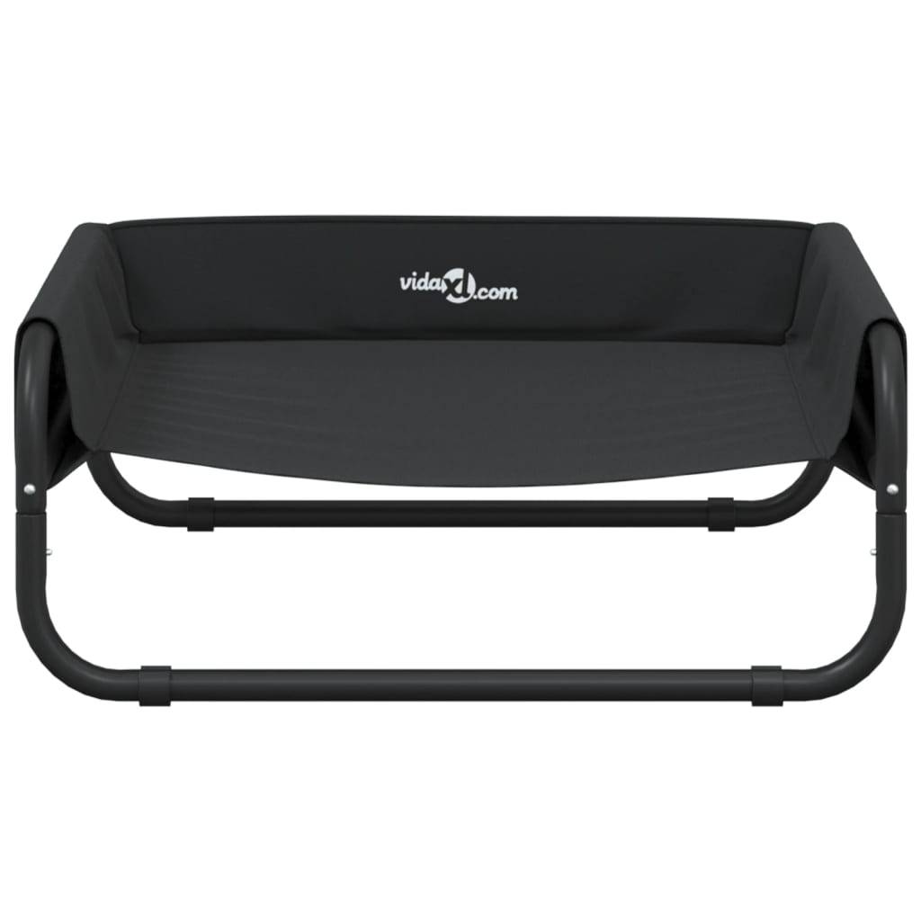 Lit surélevé pour chien tissu Oxford et acier anthracite 57 x 57 x 24 cm - PANGIVO - Image 5