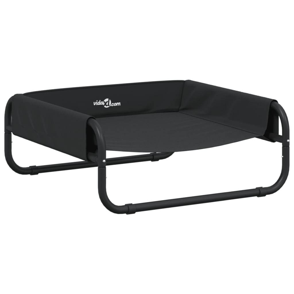 Lit surélevé pour chien tissu Oxford et acier anthracite 57 x 57 x 24 cm - PANGIVO - Image 2