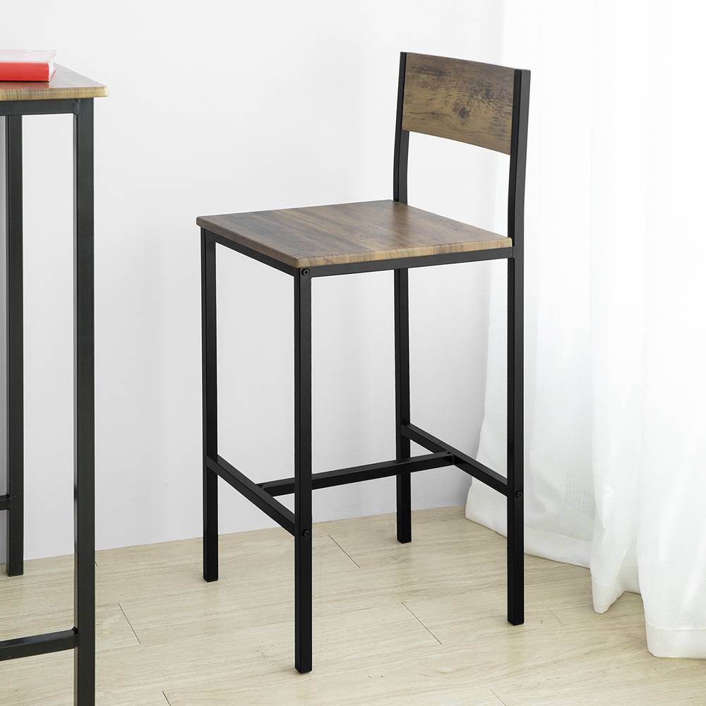 Sobuy - Ensemble Table de Bar + 2 Chaises de Bar Table Mange-Debout Table Haute Cuisine Set de Table + 2 Tabourets de Bar avec Repose-Pieds SoBuy - Imagen 5