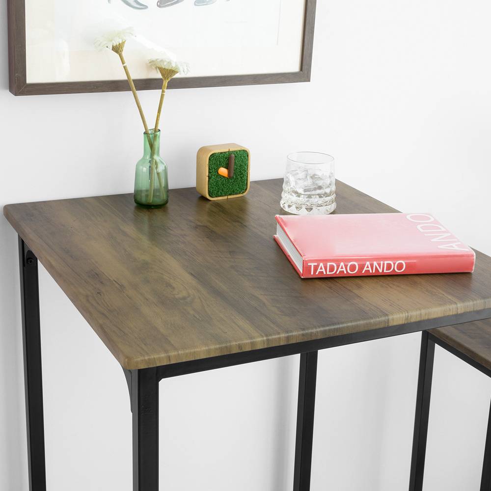 Sobuy - Ensemble Table de Bar + 2 Chaises de Bar Table Mange-Debout Table Haute Cuisine Set de Table + 2 Tabourets de Bar avec Repose-Pieds SoBuy - Imagen 6