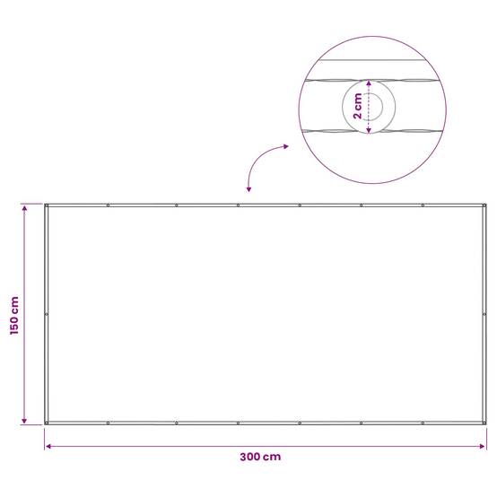 Écran de confidentialité polyester anthracite 300 x 150 cm - PANGIVO - Image 6