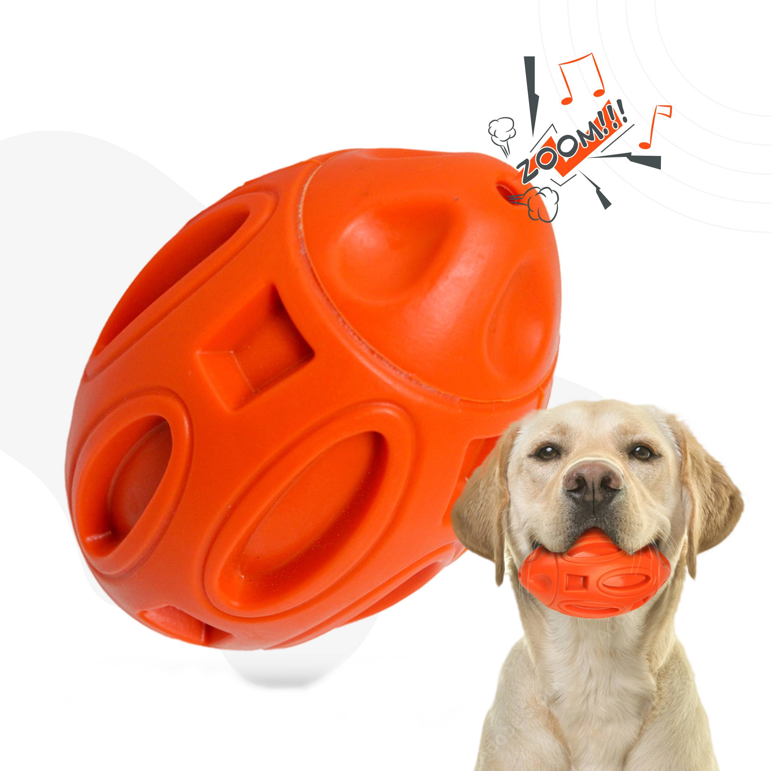 Petsation - Jouet orange en latex à mâcher robuste et résistant pour moyens et grands chiens - Petsation - Imagen 1