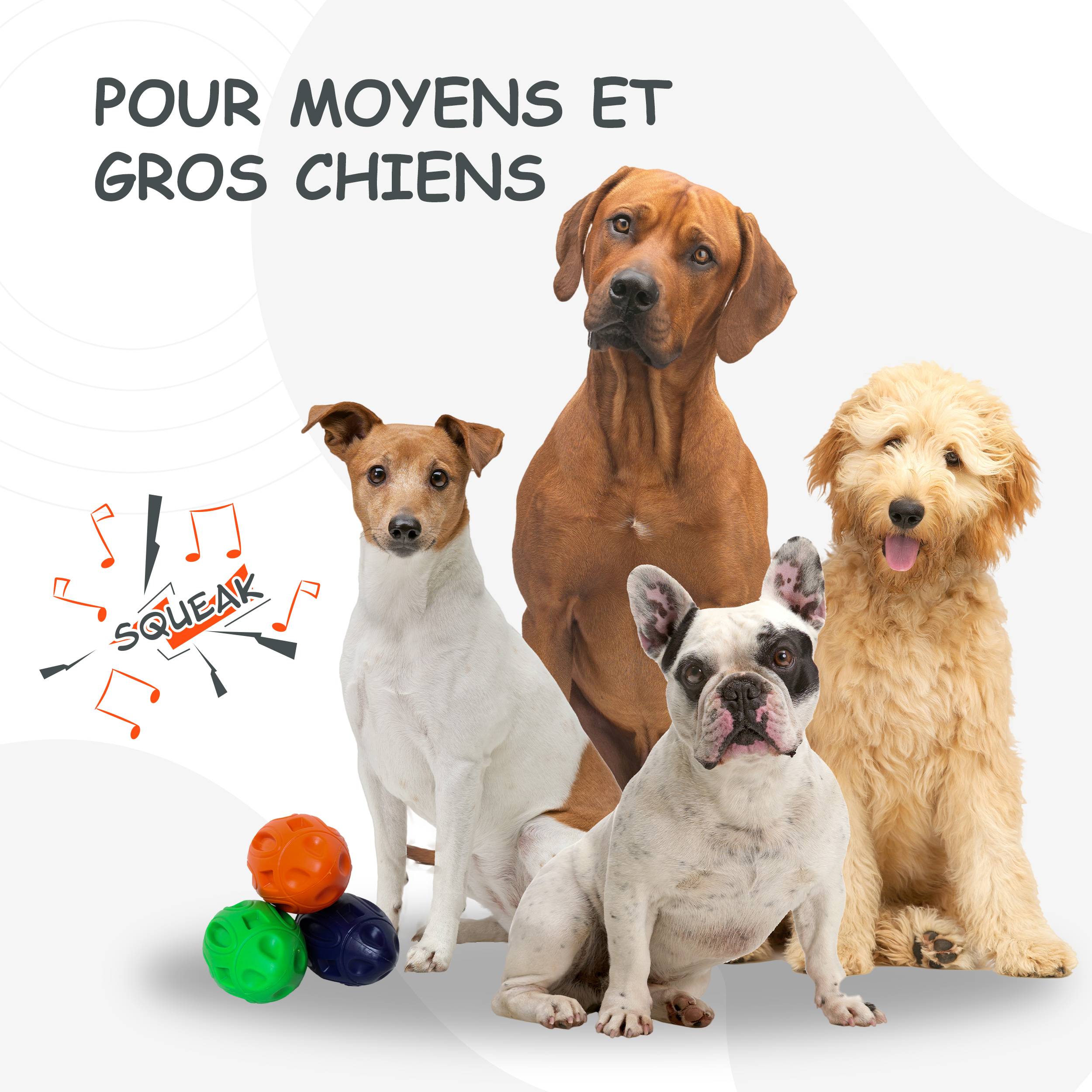 Petsation - Jouet orange en latex à mâcher robuste et résistant pour moyens et grands chiens - Petsation - Imagen 6