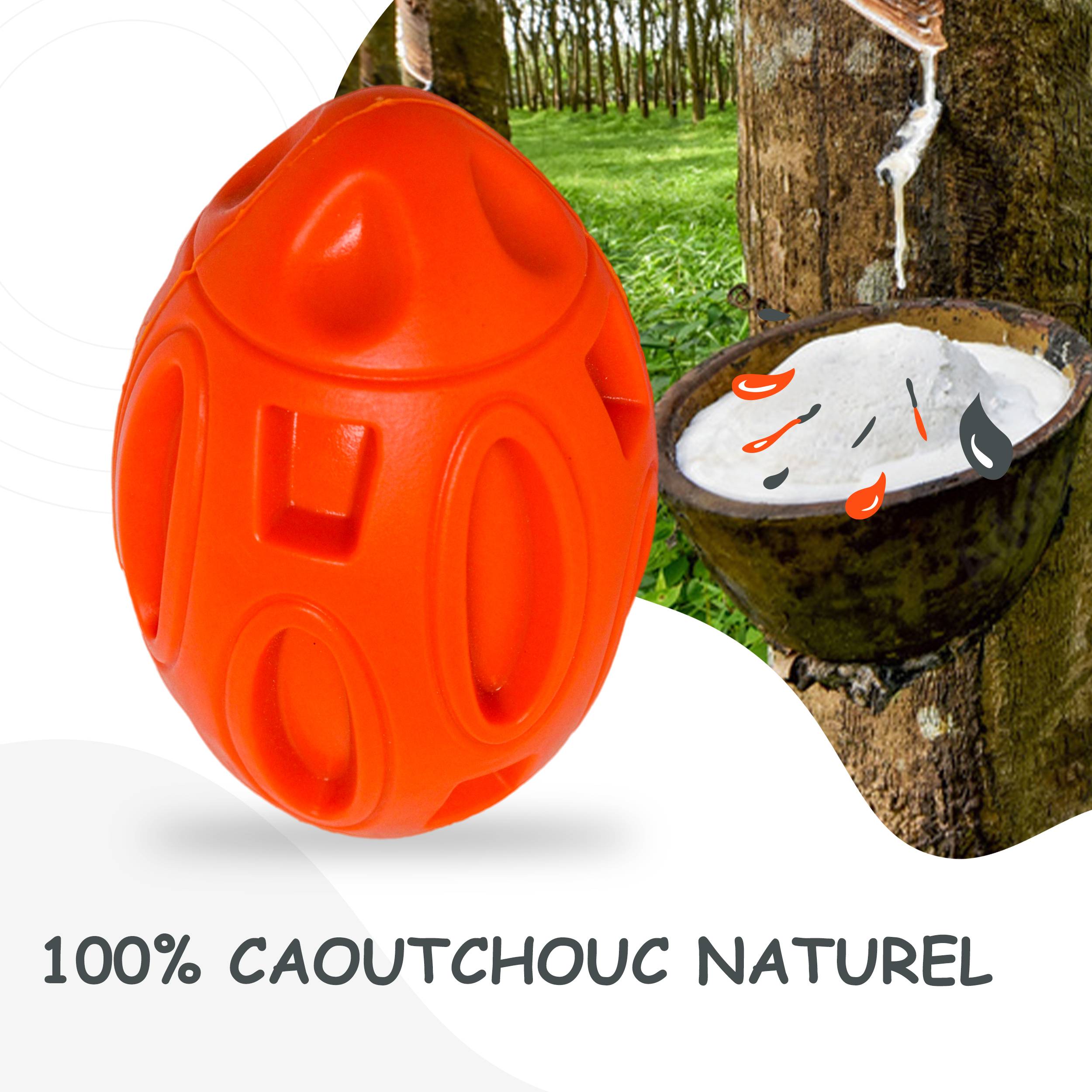 Petsation - Jouet orange en latex à mâcher robuste et résistant pour moyens et grands chiens - Petsation - Imagen 2