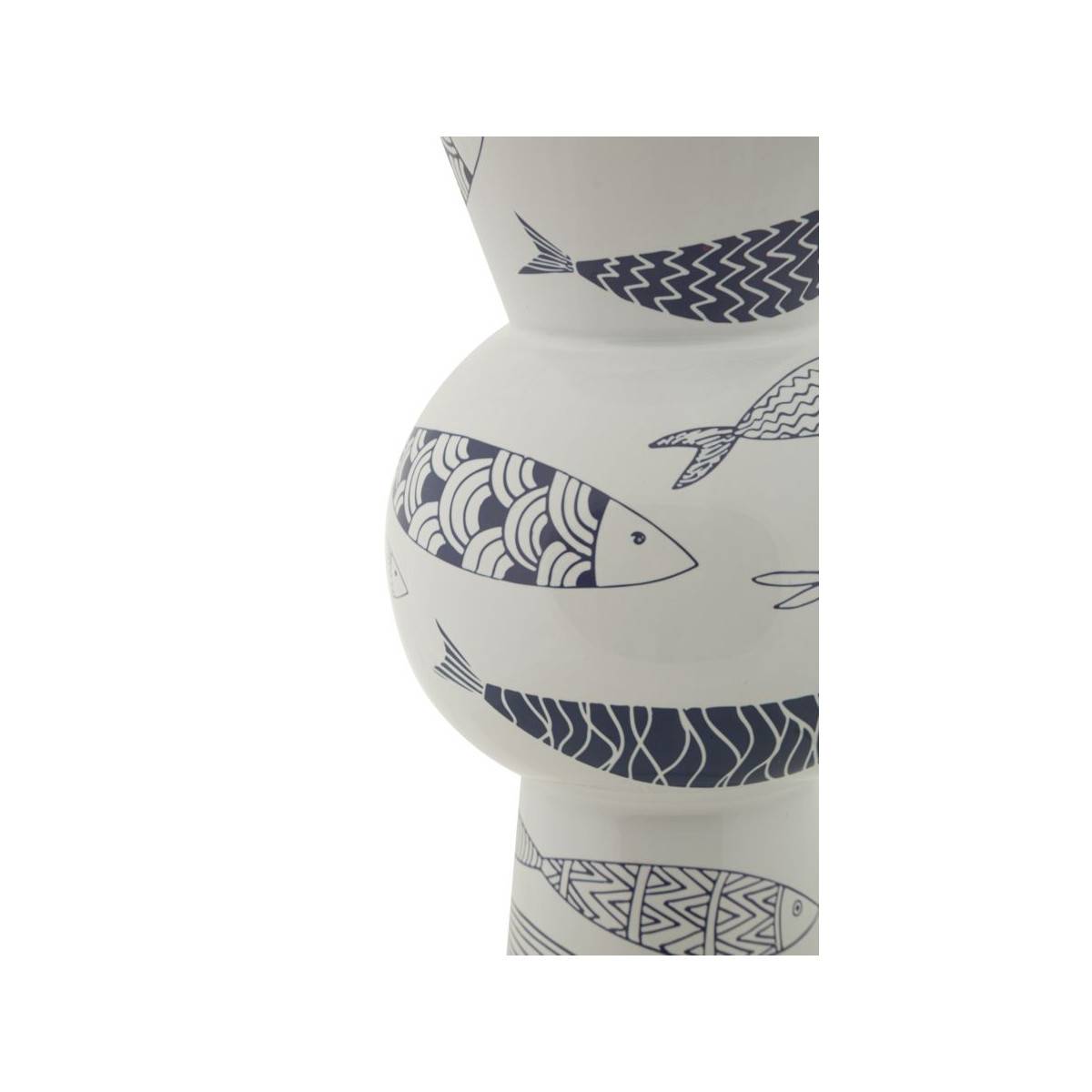 Vase Haut en Céramique "Poissons" 38cm Multicolore - Image 3