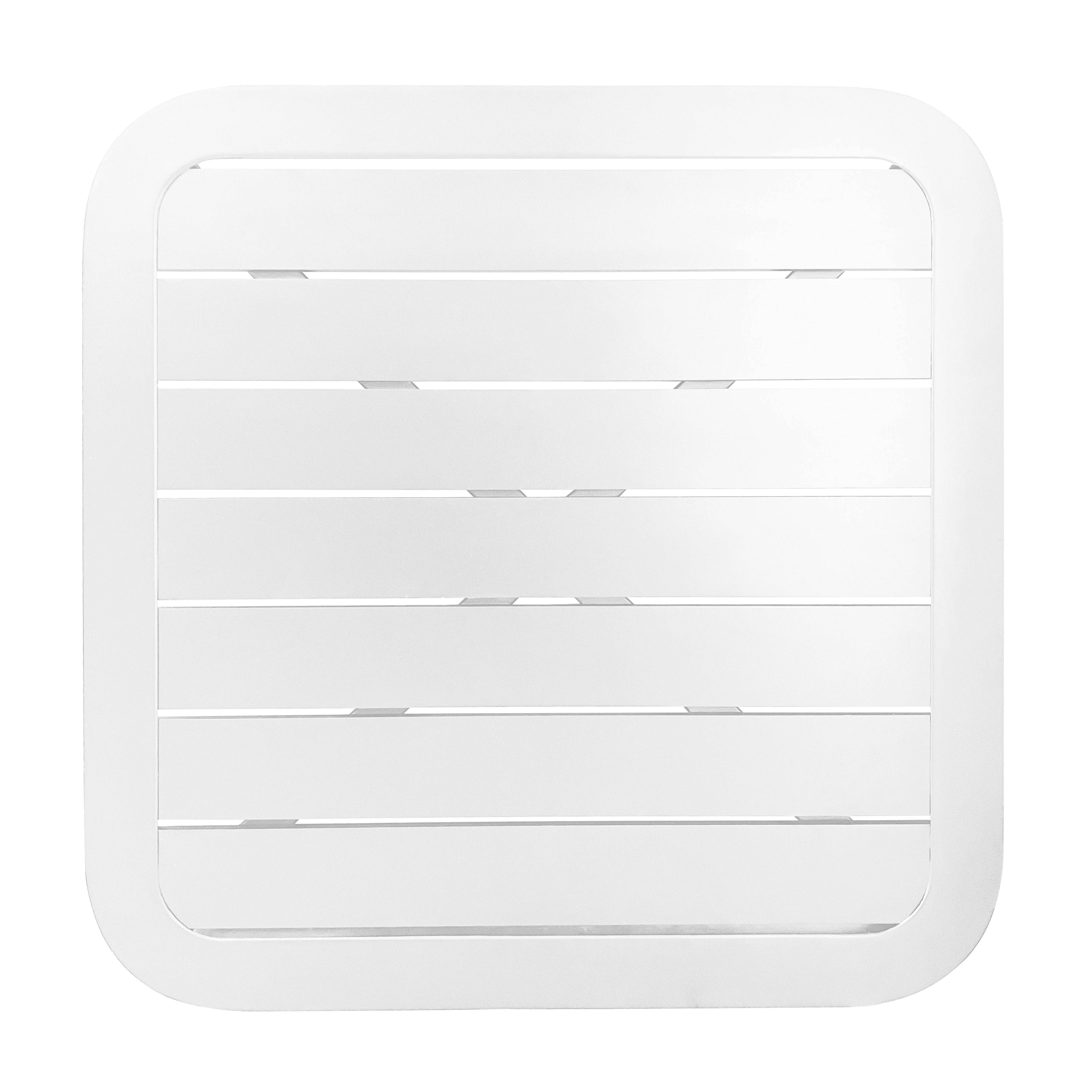 Oviala - Plateau de table 60x60 cm en aluminium blanc Almada Almada - Oviala - Imagen 2