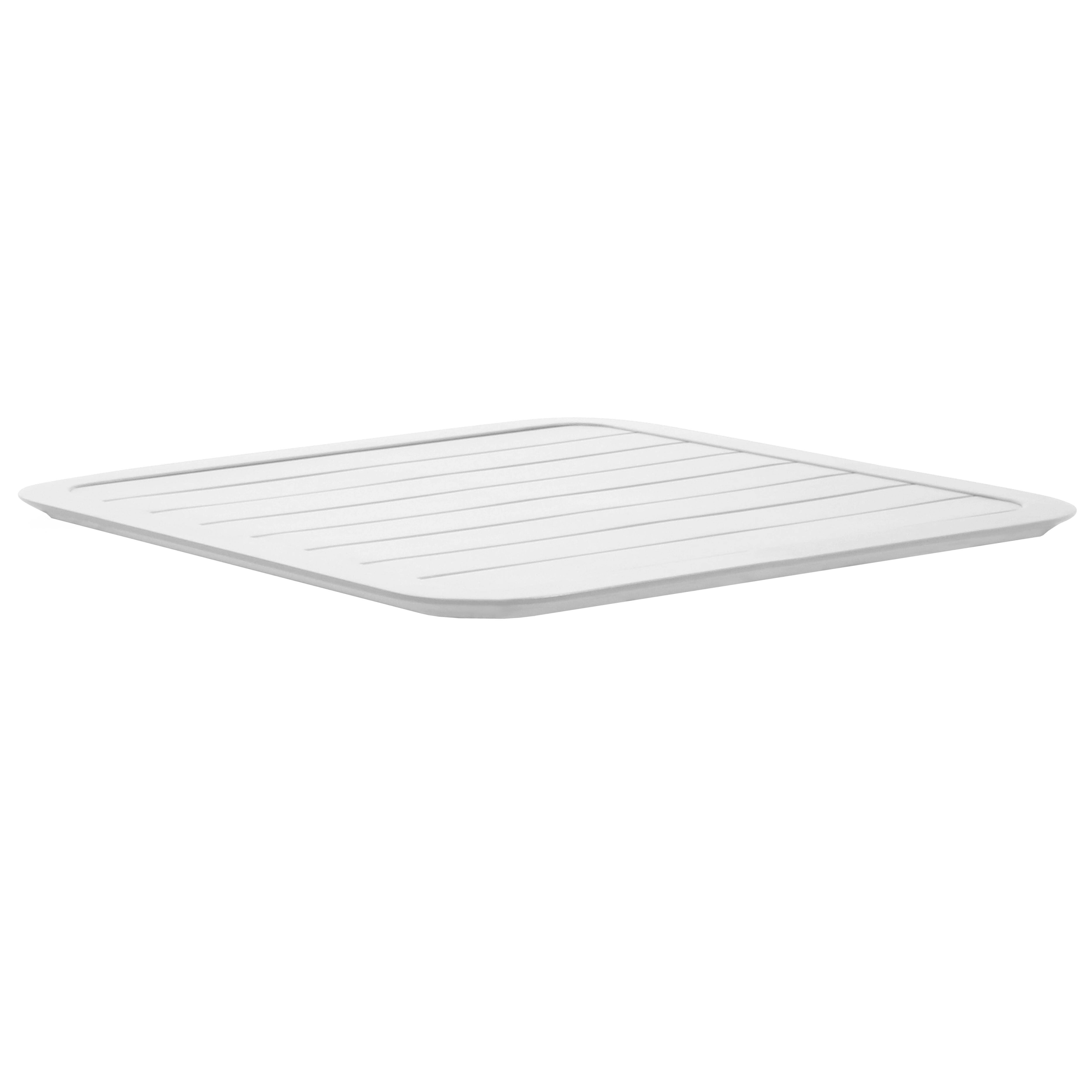 Oviala - Plateau de table 60x60 cm en aluminium blanc Almada Almada - Oviala - Imagen 1