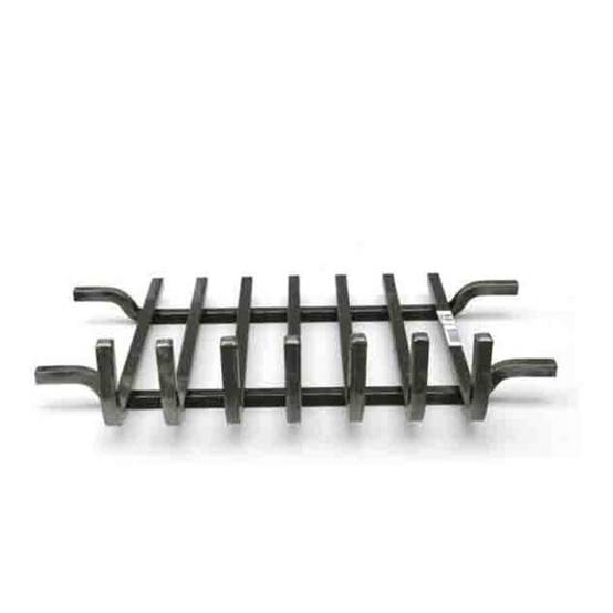 Grille foyère cheminée Forge de Rodez 56,5 x 35 cm face avant relevé