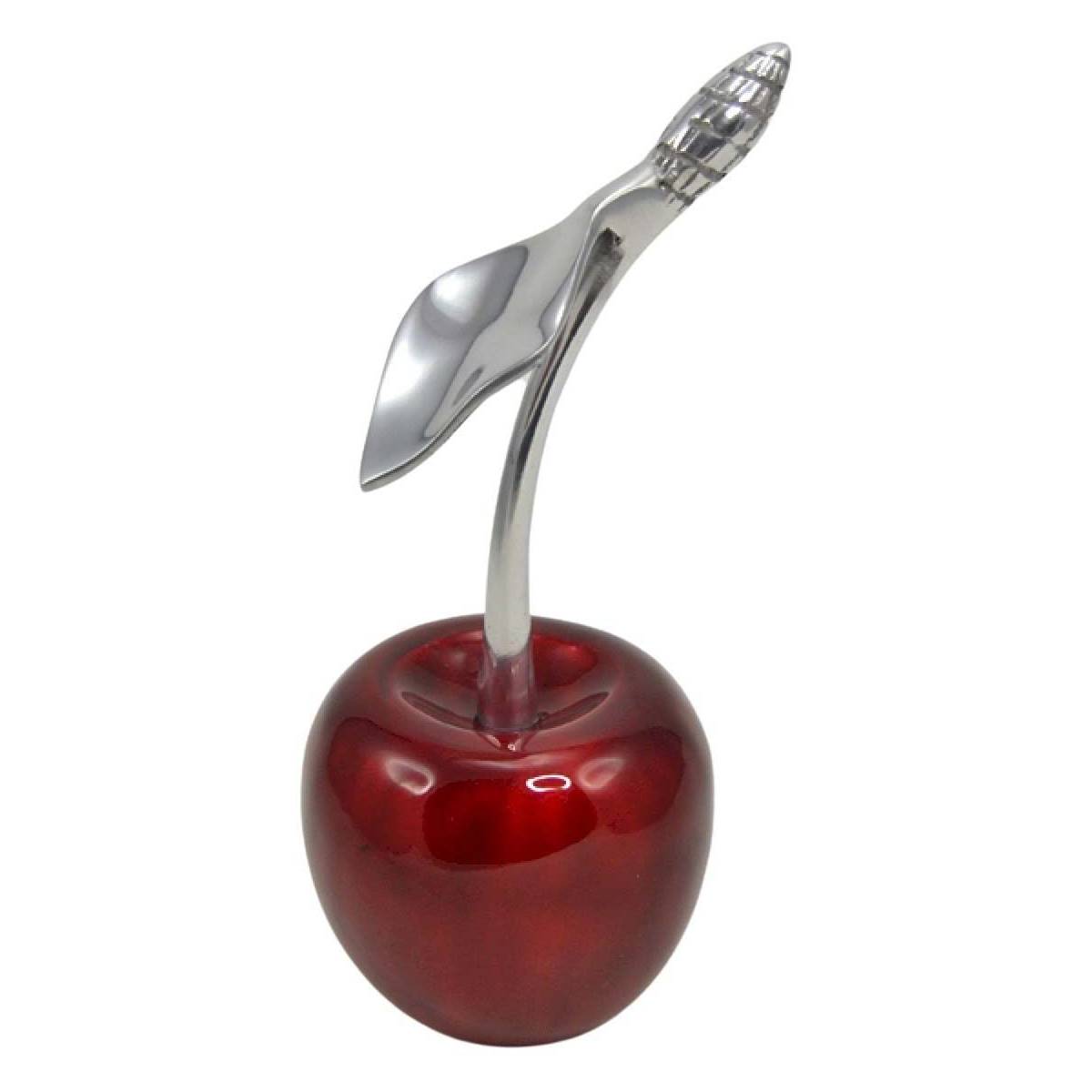 Home Edelweiss - Statuette cerise rouge en aluminium Claire 1 cerise 10 cm - Imagen 1