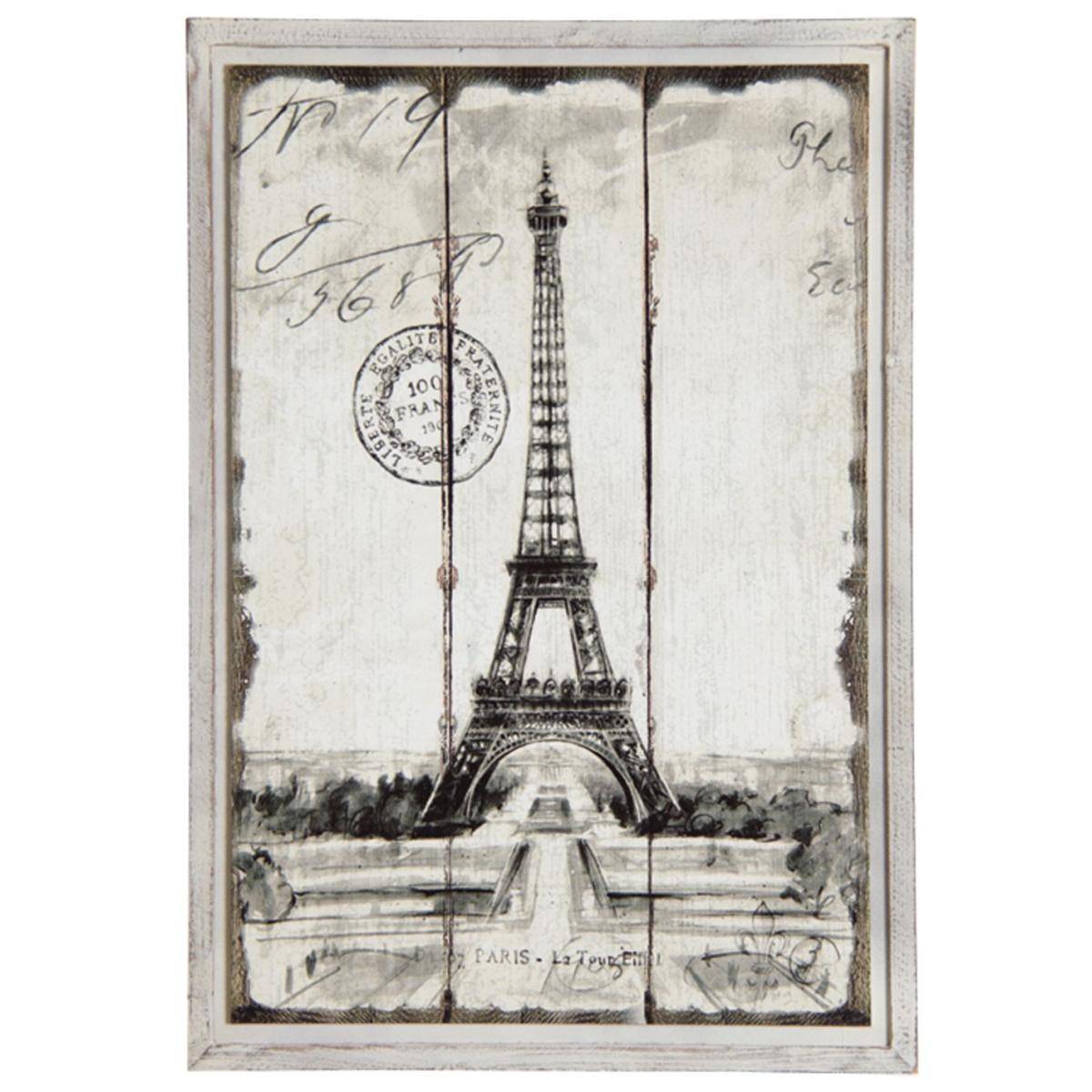 Aubry Gaspard - Tableau en bois Paris Tour Eiffel - Imagen 1