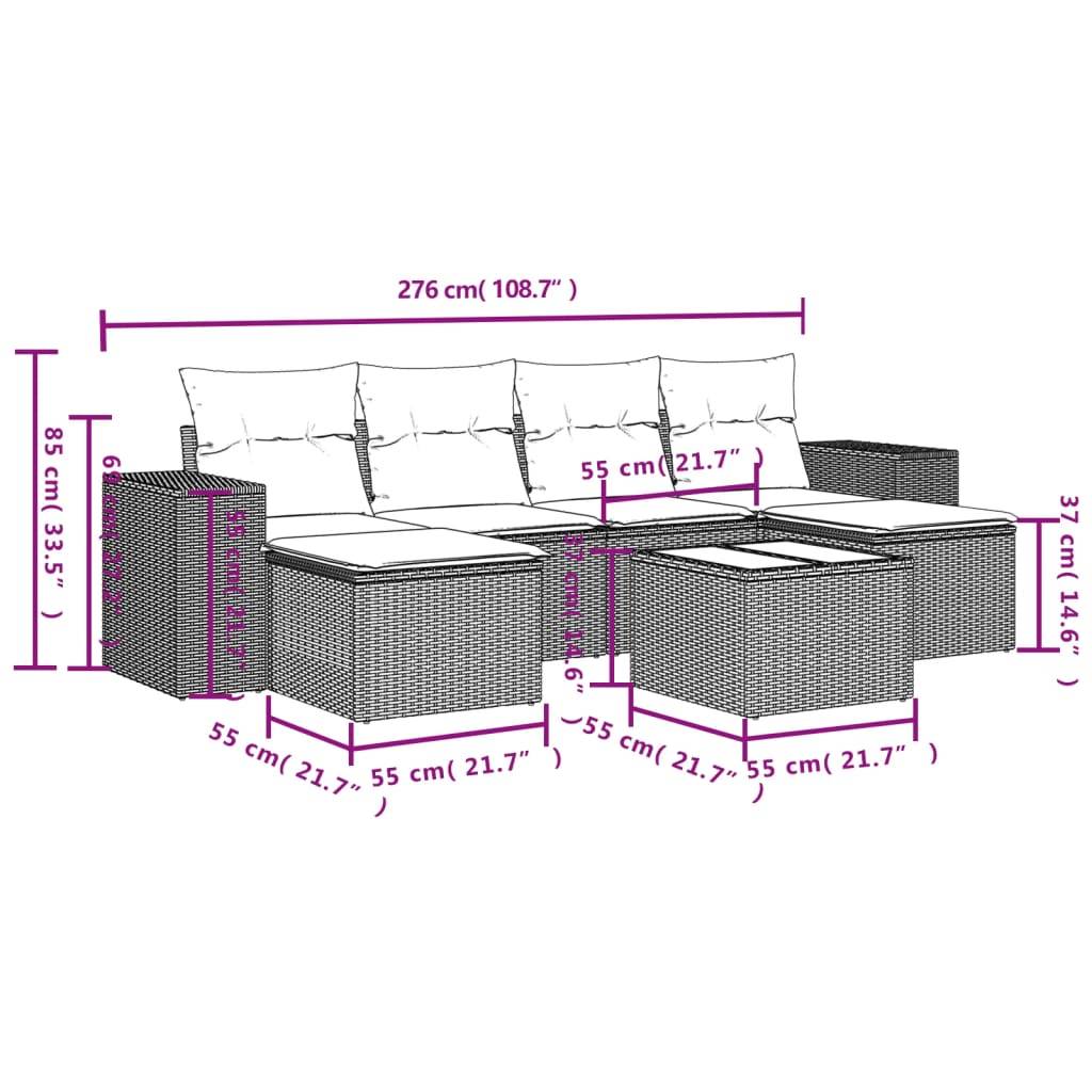 Salon de Jardin 4 Places Beige avec 2 Poufs, Table Basse et Coffres de Rangement Intégrés – ComfortXL Outdoor Living - Image 3