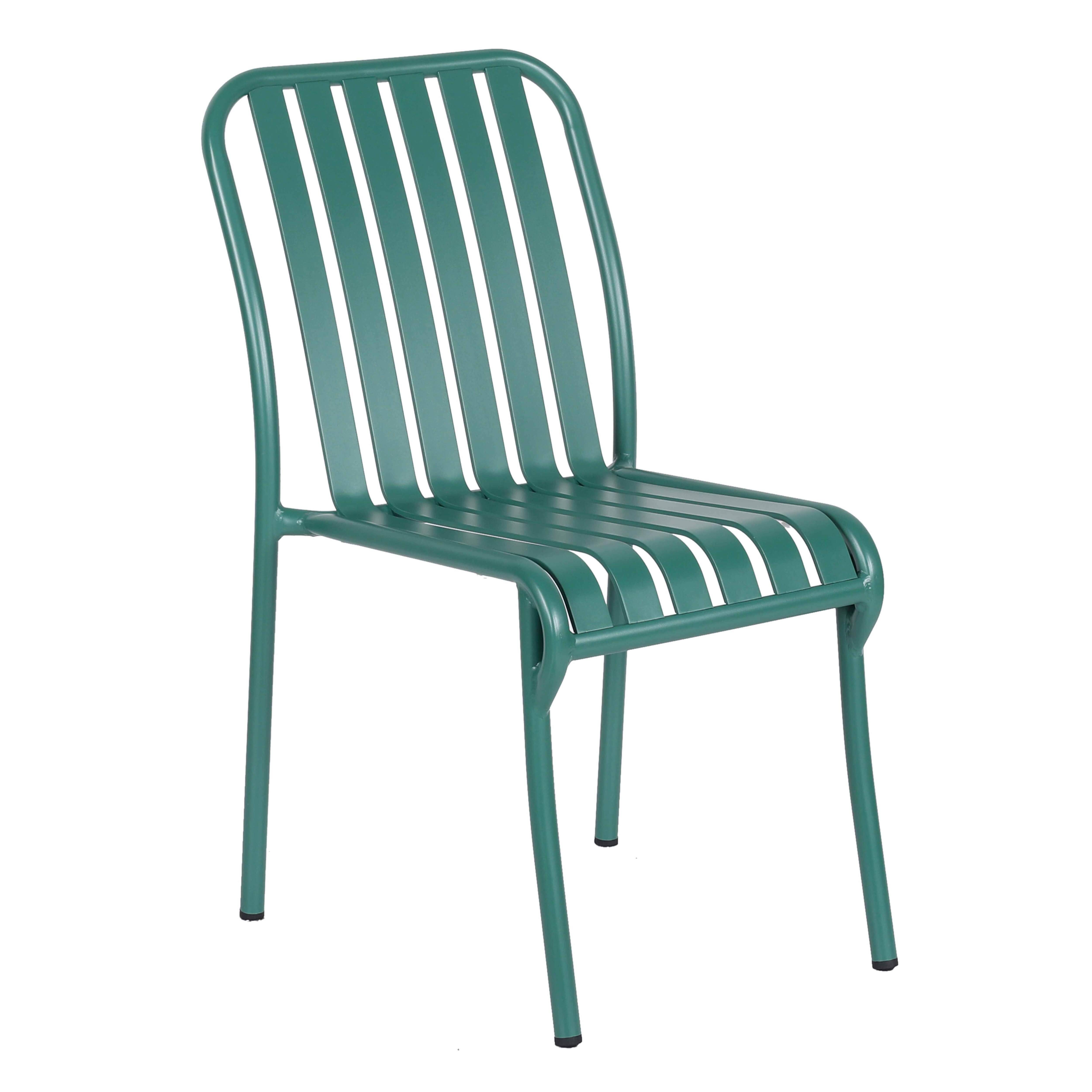 Oviala - Chaise design de terrasse en aluminium vert foncé Faro - Oviala - Imagen 1